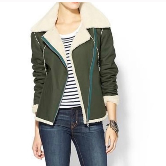 Rebecca Minkoff Jackets & Blazers - Rebecca Minkoff Sherpa Green Quinn Bomber Jacket NWOT